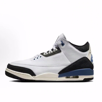 A Ma Maniére x Jordan Air Jordan 3中帮 复古篮球鞋男款白蓝色