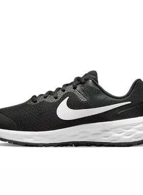 Nike REVOLUTION 6 可回收材料 网布  低帮 儿童跑步鞋  青少年