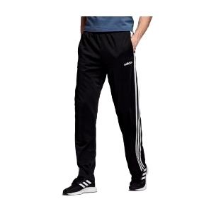 adidas 3-Stripes 运动直筒休闲型格长款针织运动裤 男款 黑色