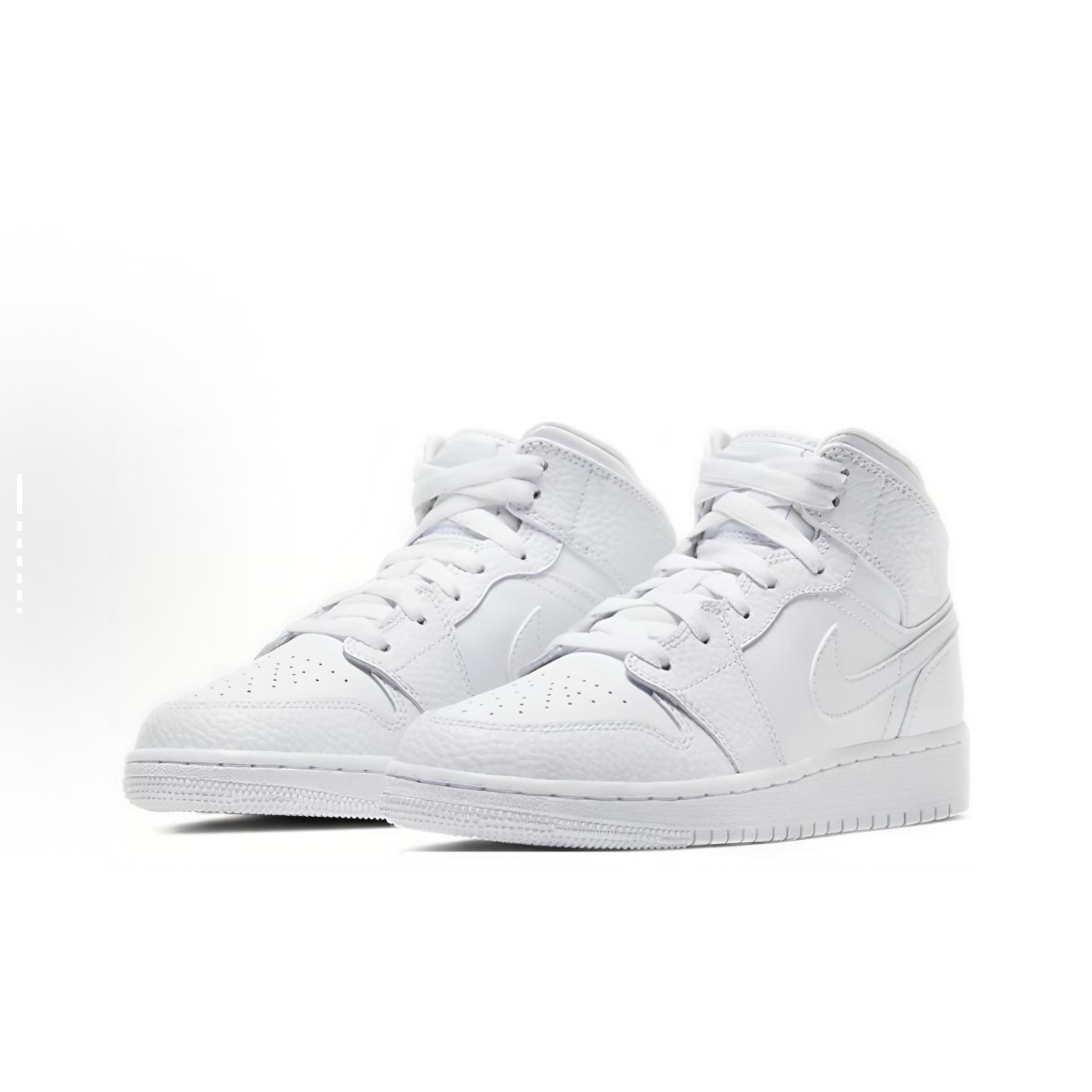 Jordan Air Jordan 1 Mid 合成革 中帮 儿童篮球鞋 554725-130