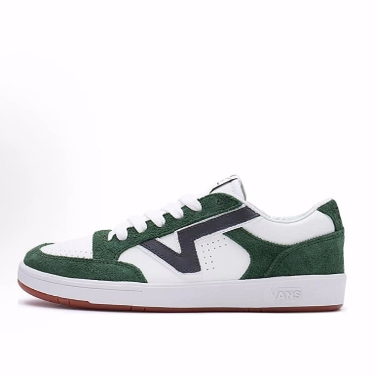 Vans Lowland Comfycush 合成革绒面革 低帮 板鞋 女款 绿白色