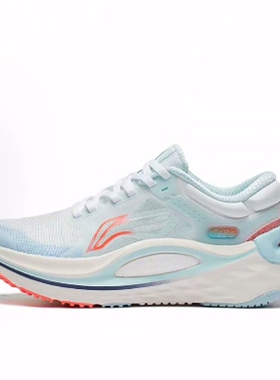 LiNing李宁 烈骏6代 反光 稳定 包裹性低帮 跑步鞋 女款 白蓝色