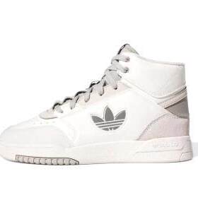 adidas originals Drop Step XL  高帮 板鞋 女款 灰白色
