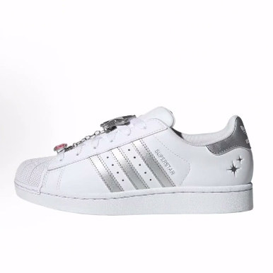 adidas originals SUPERSTAR II舒适百搭中帮 板鞋 女款 白银色