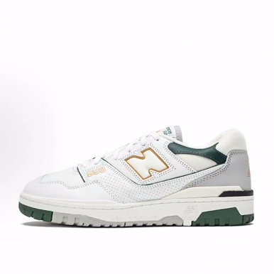 New Balance NB 550 皮革 低帮 复古篮球鞋 男女同款 蕉绿