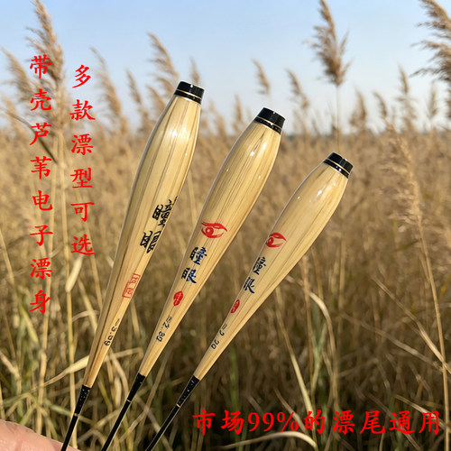手工带壳芦苇425电子夜光漂身通用316电池长身短脚罗非漂身可换尾