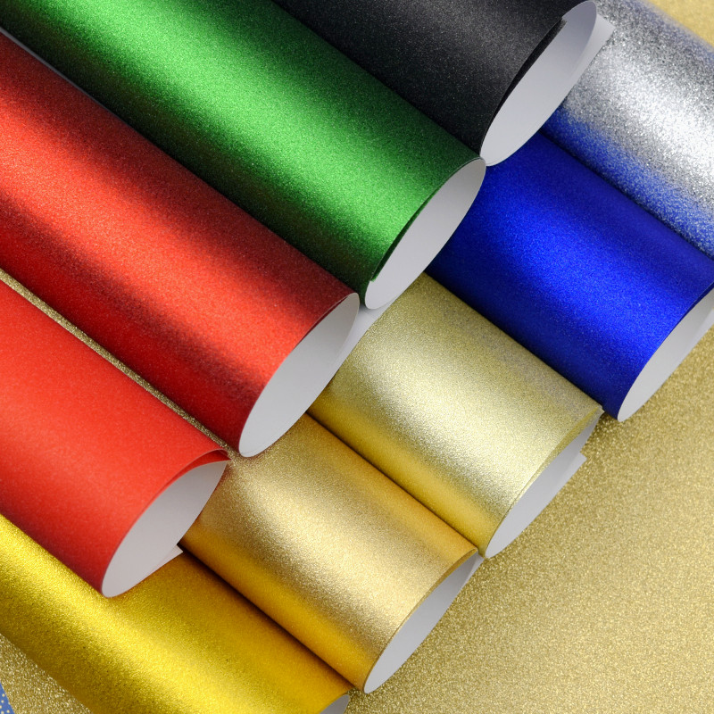 金属效果表面防水生日礼物简约加厚大张艺术包装纸特种纸闪亮磨砂