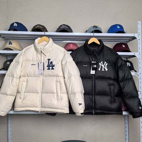 NEW ERA/纽亦华FW25新款NY洋基队保暖男女立领羽绒服14742024/5