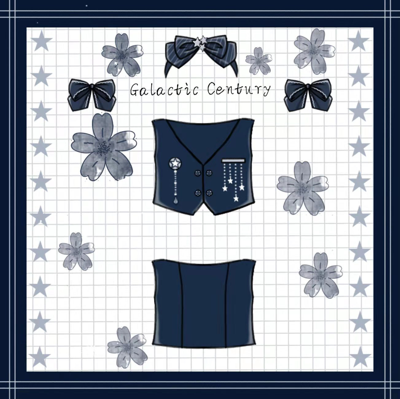 CAT EAT FISH ORIGINAL [BIG DREAMER] COLLEGE STYLE LOLITA SUIT LOLITA SWING SKIRT DRESS CAPE