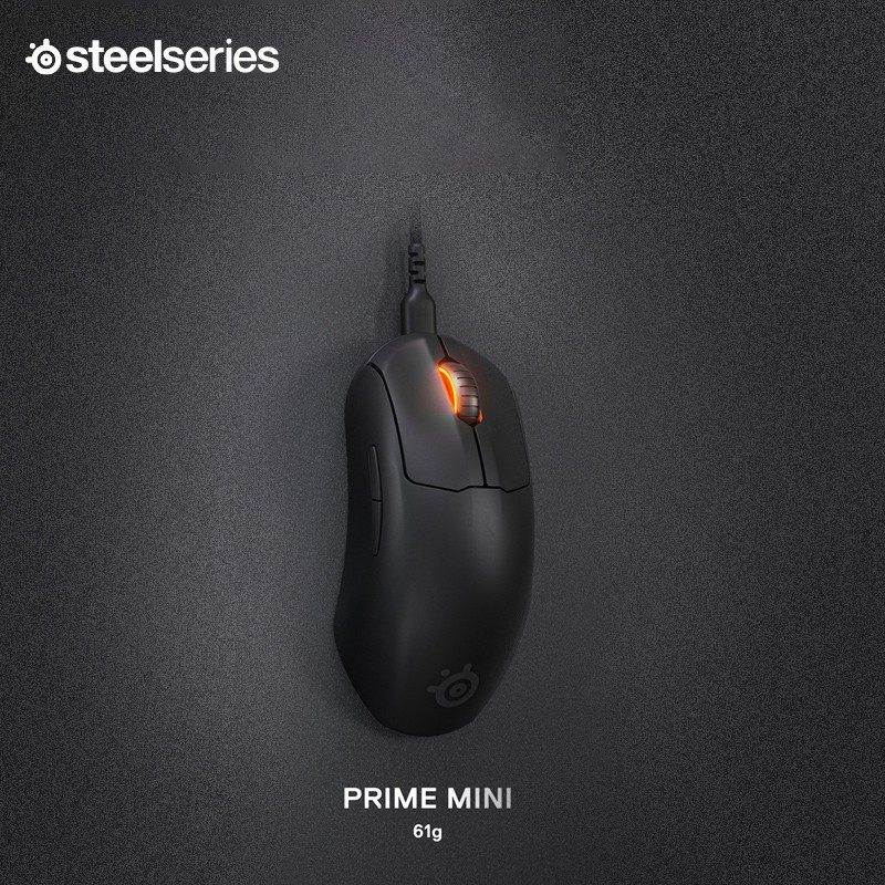 steelseries赛睿prime mini皮王小手有线鼠标游戏rgb灯效电竞黑色