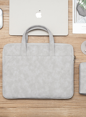 手提包适用苹果macbookpro14寸电脑包13macbookair13.3笔记本macbook内胆包15mac保护套air男16macpro女pro男