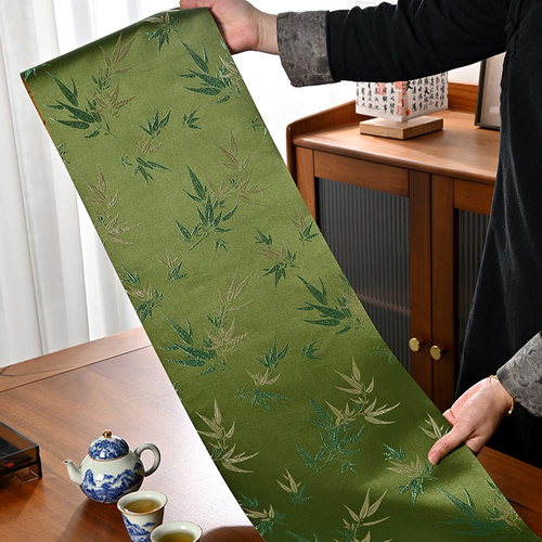 双面茶席中式禅意吸水长条茶桌布