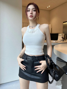 黑色包臀小皮裙半身裙女秋冬2025新款裤裙性感超短裙高腰a字短裙