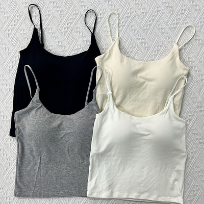 u领莫代尔吊带背心女遮副乳内搭