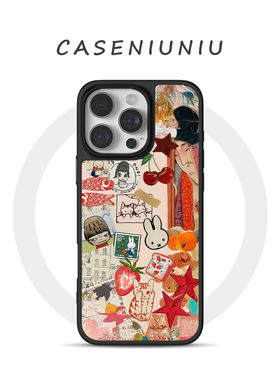日韩奈良美智米菲兔 适用苹果17promax手机壳磁吸iPhone16新款可爱15古早Y2K14复古拼贴13小众华为小米手机壳