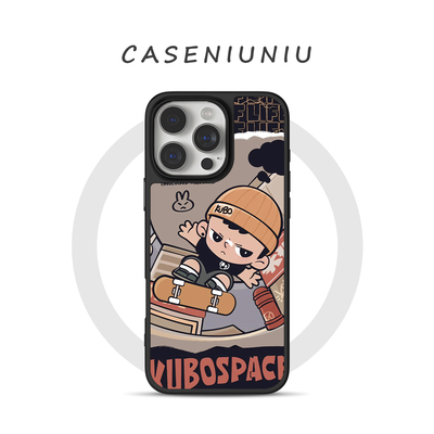 美式潮酷库博KUBO适用苹果华为小米手机壳磁吸iPhone17promax新款16卡通15个性14小众高级感13创意手机壳防摔