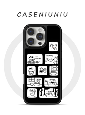 潮酷蜡笔小新适用苹果华为小米手机壳磁吸iPhone17promax新款16卡通15简约个性14小众高级感13动漫手机壳防摔