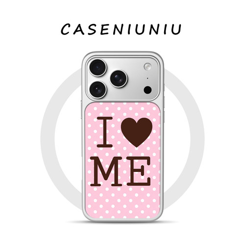 iloveme爱自己适用苹果小米手机壳磁吸iPhone17promax新款16韩系ins古早波点15少女心14小众简约13甜美手机壳
