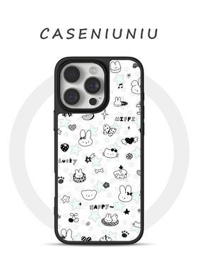 可爱HelloKitty米菲兔适用苹果17promax手机壳磁吸iPhone16韩系卡通15不撞壳14少女心13磨砂华为小米15手机壳