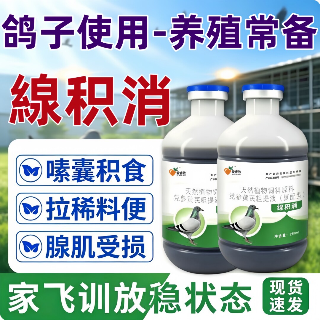 爱睿牧缐积消鸽用调理液促发育