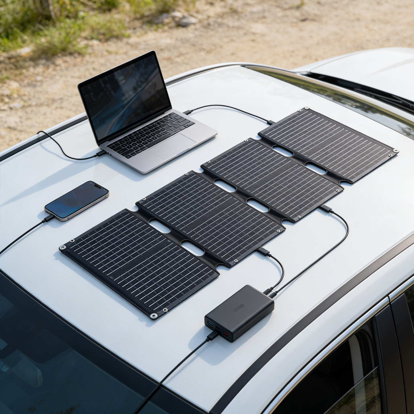 折叠太阳能充电板车载便携式充电宝户外电源多功能太阳能充电器