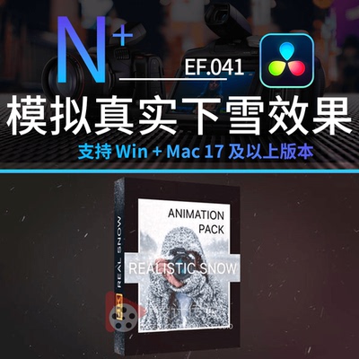 达芬奇模板 模拟真实下雪效果 Realistic Snow Effects