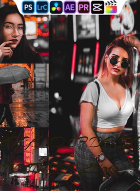 STS201 黑橙城市街拍｜lr预设PR滤镜PS达芬奇LUTs达芬奇剪映FCP