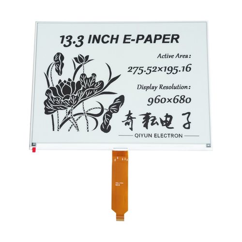 奇耘13.3英寸eink墨水屏支持局刷