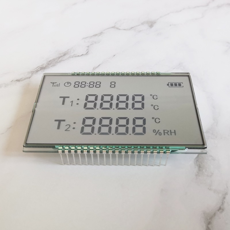 2路温湿度液晶屏多排8字段码lcd