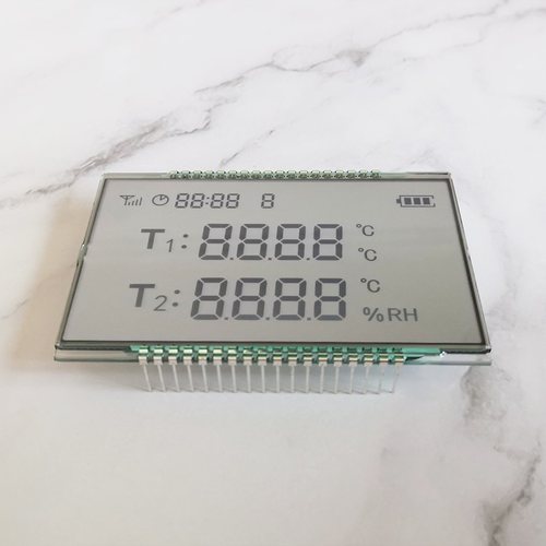 2路温湿度液晶屏多排8字段码lcd