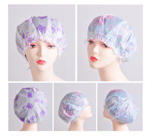 全店两件免邮防水浴帽 印花浴帽 蕾丝花边浴帽 环保浴帽 护发帽