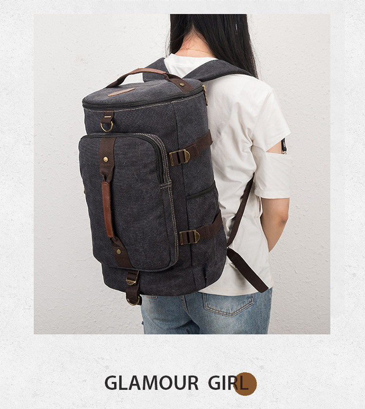 MULTIFUNCTIONAL BACKPACKS CANVAS BACKPACKS MENS AND WOMENS TRAVEL BAGS OUTDOOR CARRY-ON BACKPACKS TRAVEL BAGS HIKING BAGS