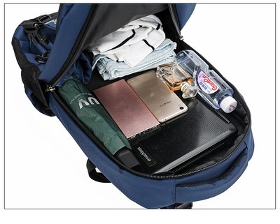 商务双肩包男士背包学生书包大容量多功能出差旅行包电脑包多隔层