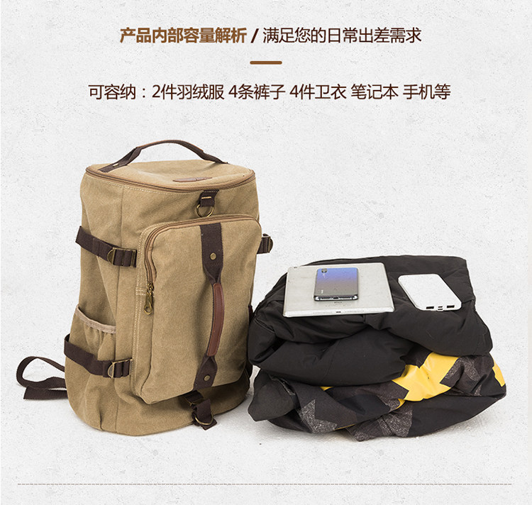 MULTIFUNCTIONAL BACKPACKS CANVAS BACKPACKS MENS AND WOMENS TRAVEL BAGS OUTDOOR CARRY-ON BACKPACKS TRAVEL BAGS HIKING BAGS