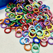 20mm钥匙扣开口圈烤漆马卡龙糖果彩色弹簧挂件DIY箱包包车挂圈手机壳挂绳挂件配件材料公仔圆扣