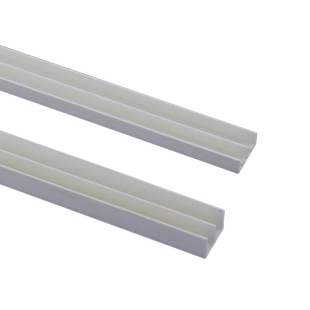 塑料山字槽双滑槽轨道定制玻璃移门导轨家具柜门橱柜推拉滑轨pvc