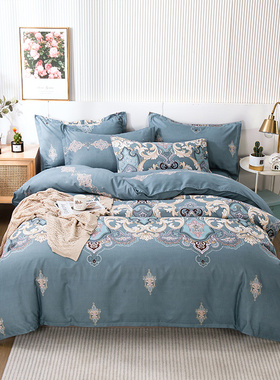 加厚纯全斜纹磨毛被套单件150x200x230单人1.5米180x220m双人被罩