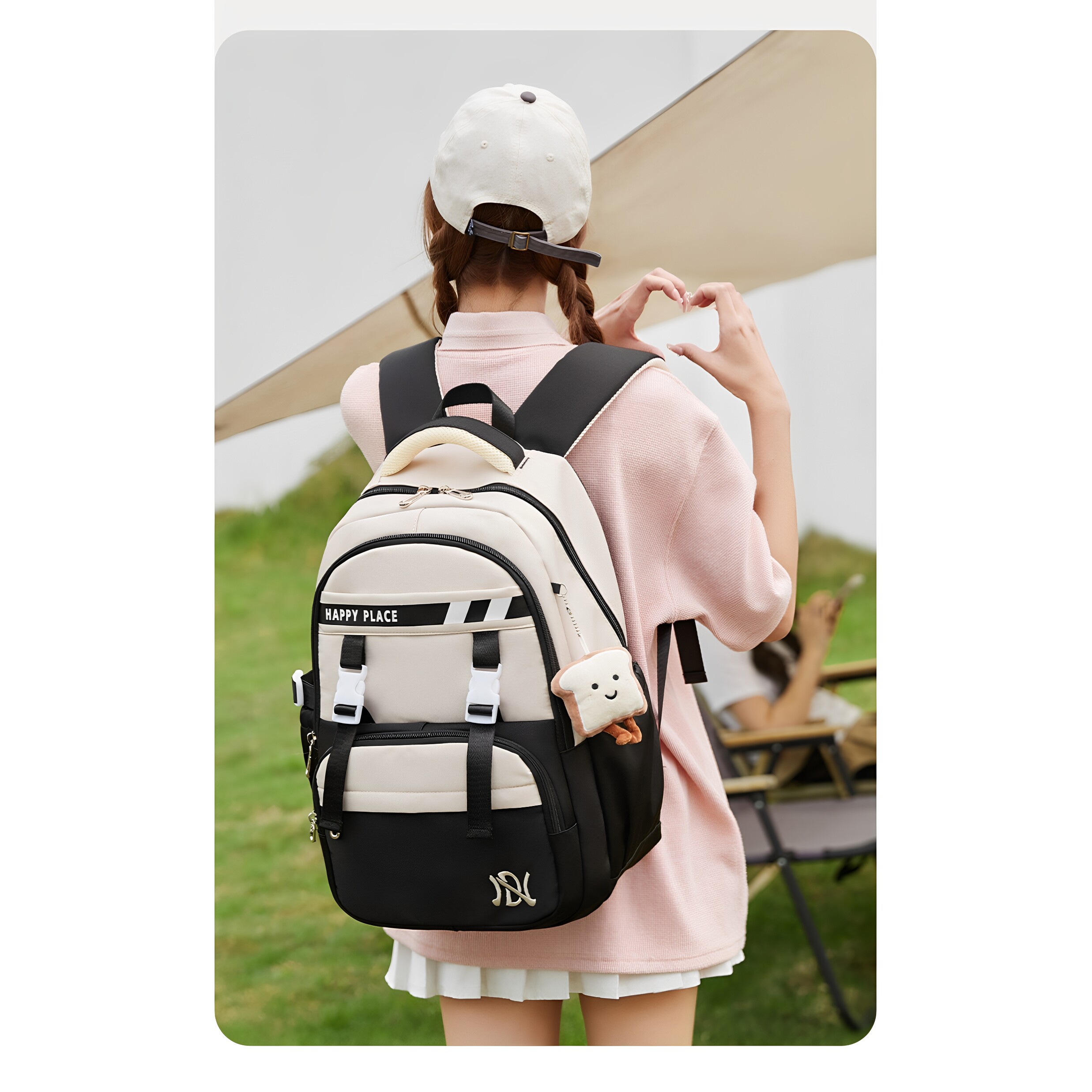 女中学生书包大容量耐脏双肩包