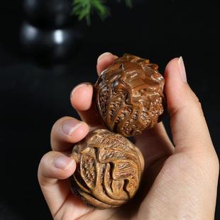 绿檀雕刻白菜实木手转球手部把件核桃把玩灵活手放松锻炼手指灵活
