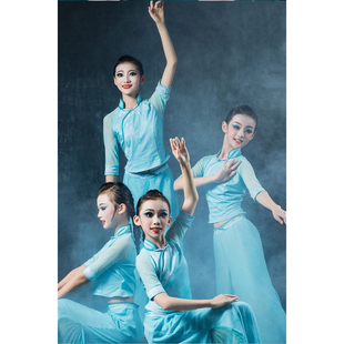 云水谣舞蹈扇子跳舞道具踏雨伊涟我家门前有小河古典舞 云水谣服装