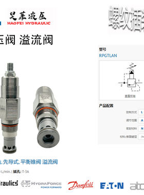SUN RPET溢流RPGT泄压RPIT阀RPKT平衡螺纹插装阀起重机插装
