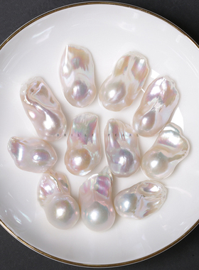 5A强光冷光巴洛克面珠性价比天然异形珍珠散珠可定制胸针戒指 BGE