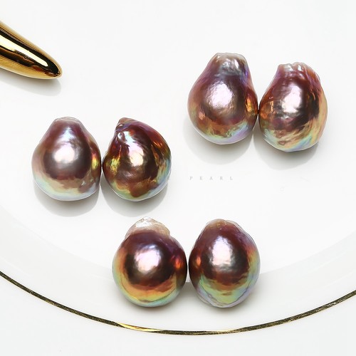 天然淡水珍珠天然色糖纸金属极光