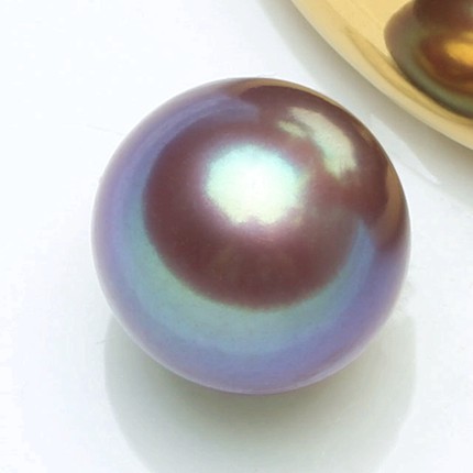 【九紫星】4A正圆强光天然淡水爱迪生珍珠7-9mm紫罗兰散珠定制BPD