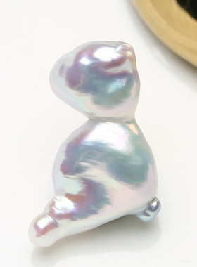 【奇怪的珍珠】无核字母动物天然淡水巴洛克异形散珠极光透彩 BKY