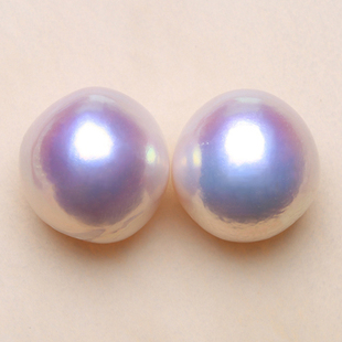 13-19MM天然巴洛克面珠大白爱迪生珍珠配对散珠蓝血极光赛澳白BFO