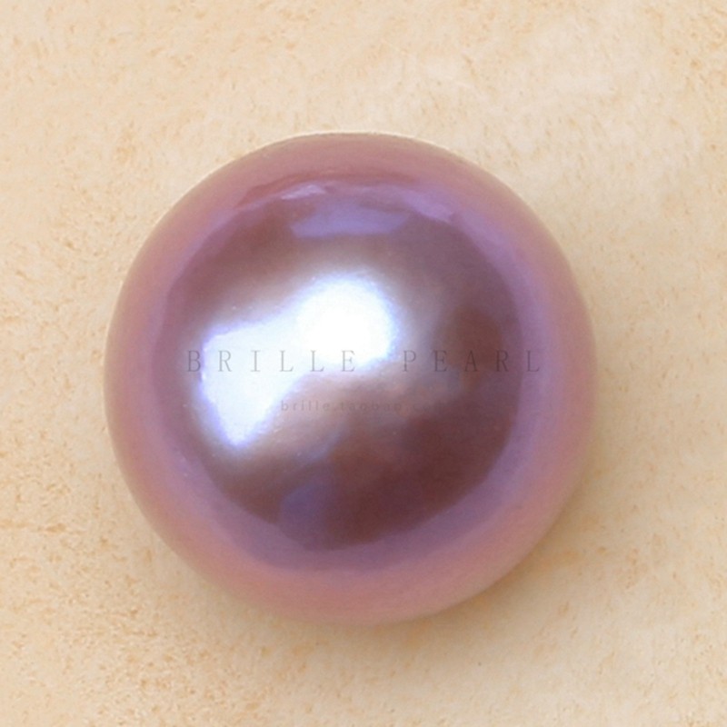 特价天然爱迪生珍珠散珠AAA级11MM正圆紫色金色DIY定制吊坠路路通