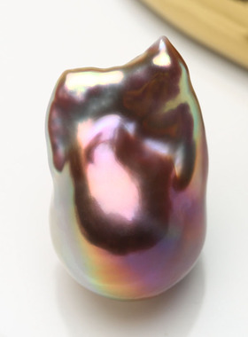 【牛油果】6A天然色淡水巴洛克珍珠极光金属色国货之光限定 BKA