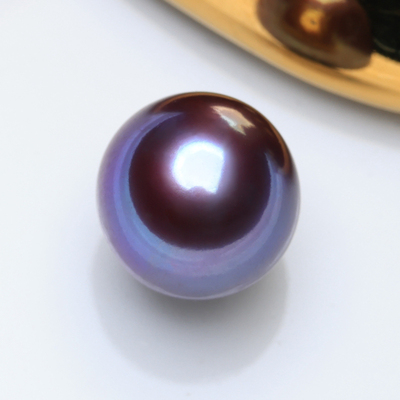 5A天然色蓝莓紫罗兰淡水珍珠极光
