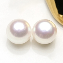 【无核6A大馒头珠配对】10.5-11mm天然淡水珍珠无瑕极光白透彩BKW